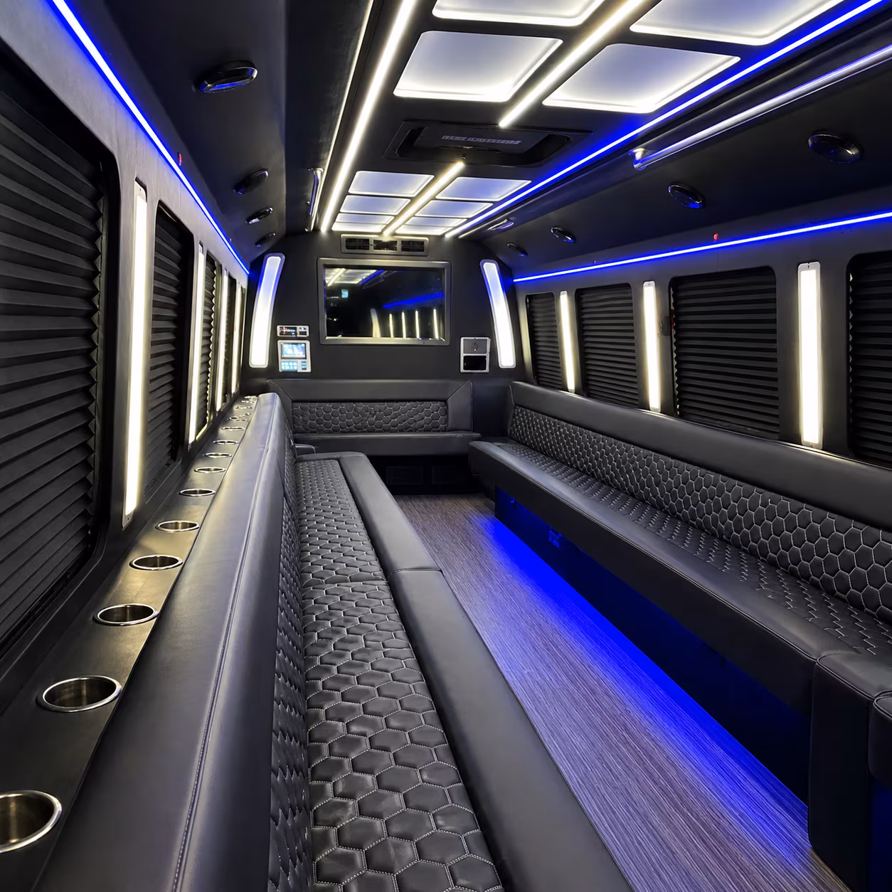Coral Springs Bachelor & Bachelorette Transportation party bus interior