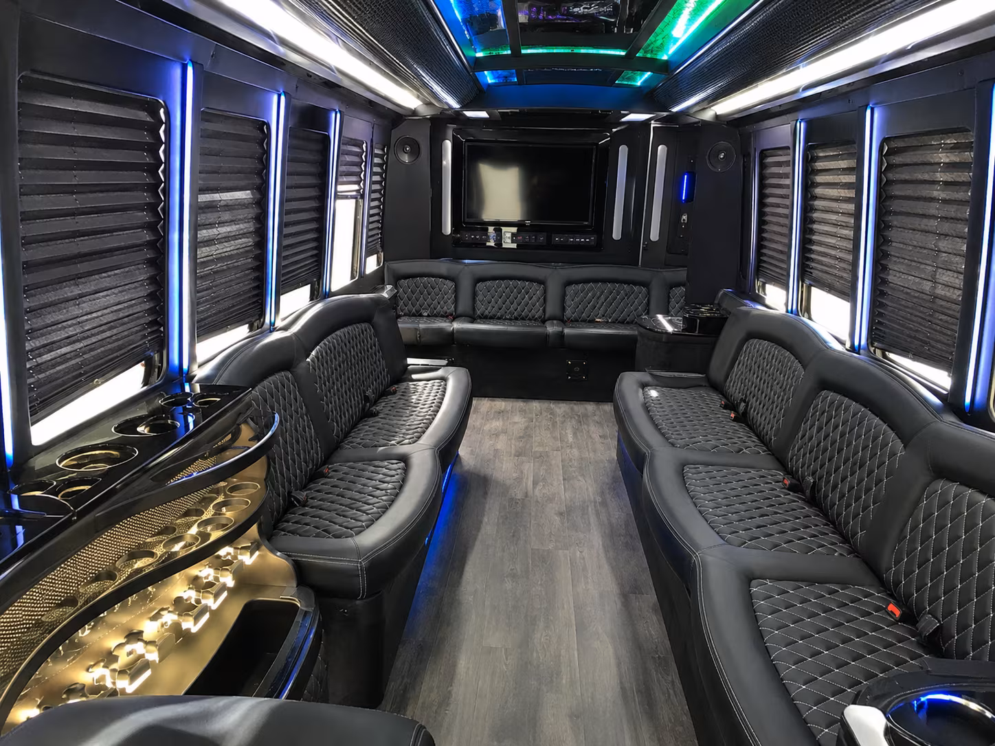 Coral Springs Birthday, Sweet 16, & Quinceañera Transportation party bus exterior