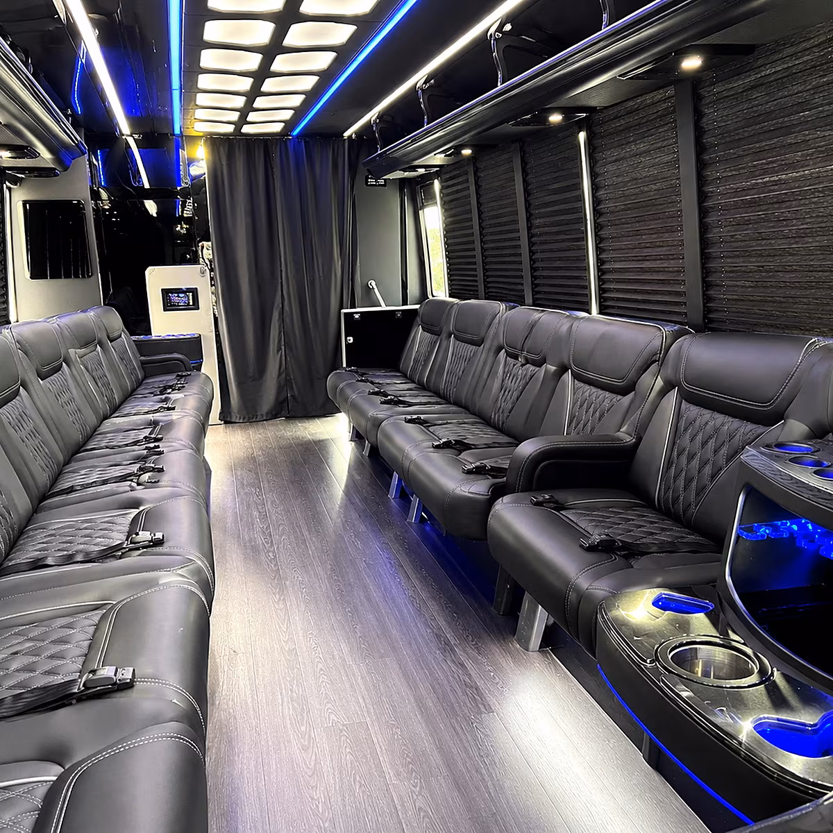 Coral Springs Concert & Music Festival Transportation party bus interior