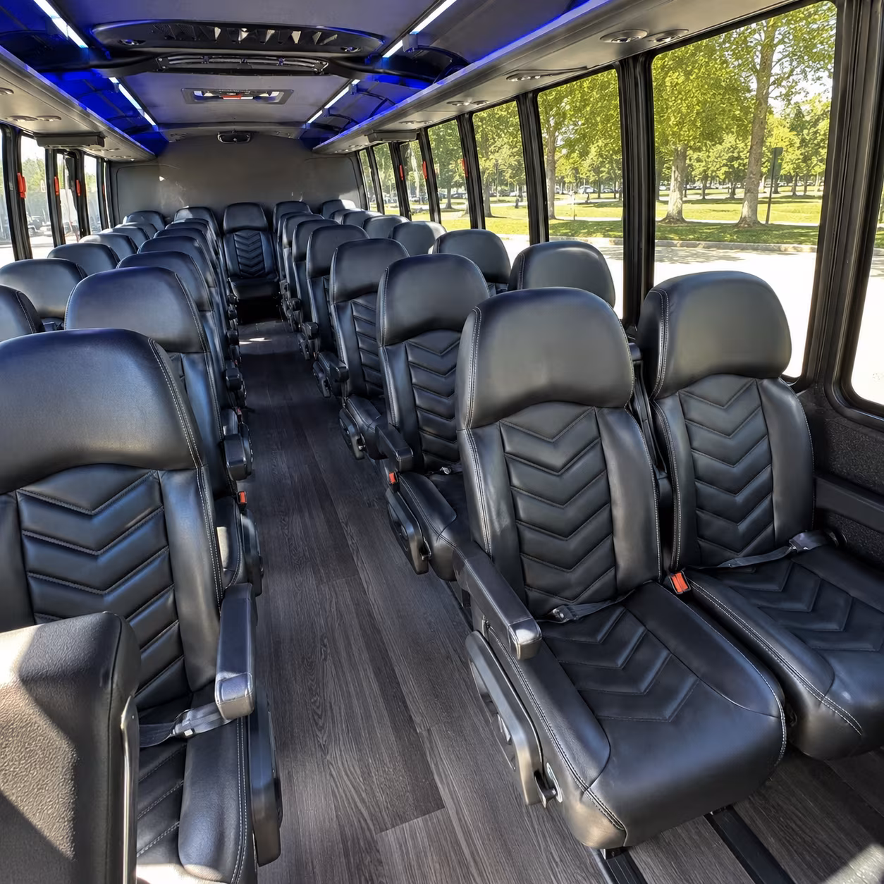 Coral Springs Corporate Transportation party bus interior