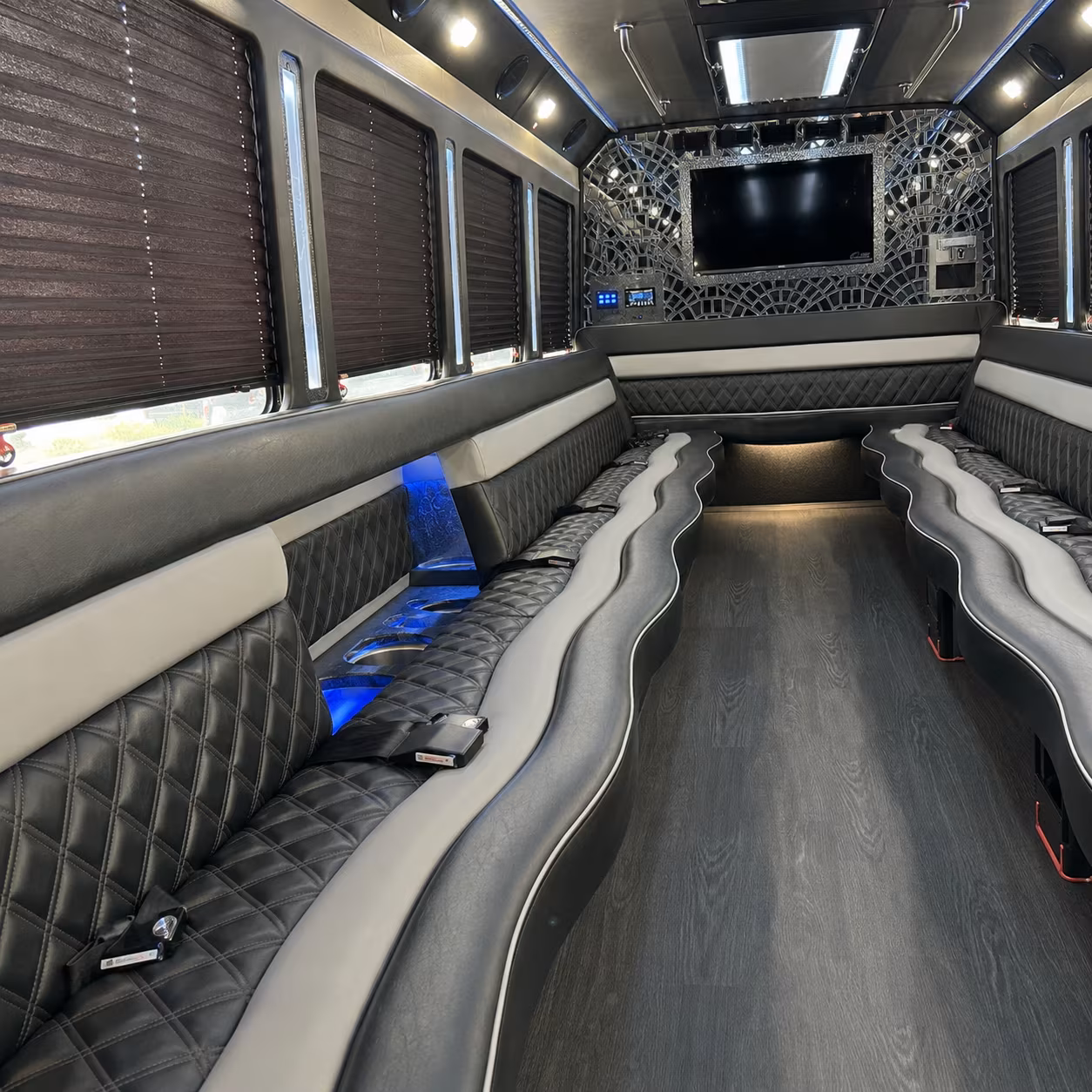 Coral Springs Sporting Event Transportation party bus interior