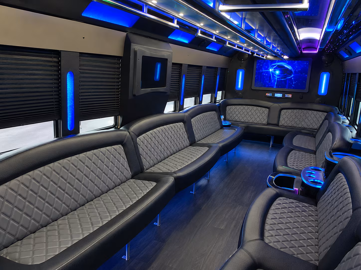 Coral Springs Sporting Event Transportation party bus exterior