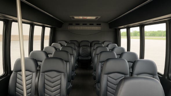 Interior of Charter Bus Company Coral Springs's 25 Passenger Minibus in Coral Springs