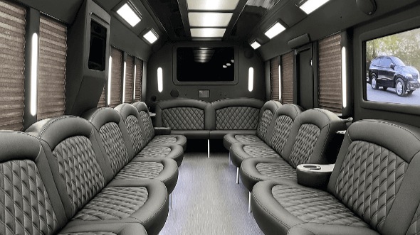 Interior of Coral Springs Party Bus Company's 25 Passenger Party Bus in Coral Springs