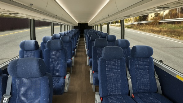 Interior of Charter Bus Company Coral Springs's 35 Passenger Minibus in Coral Springs