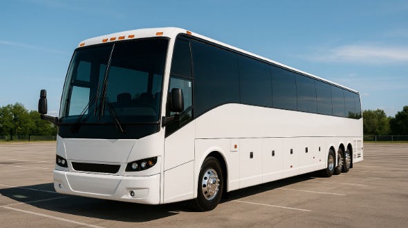Exterior of Charter Bus Company Coral Springs's 46 Passenger Charter Bus in Coral Springs