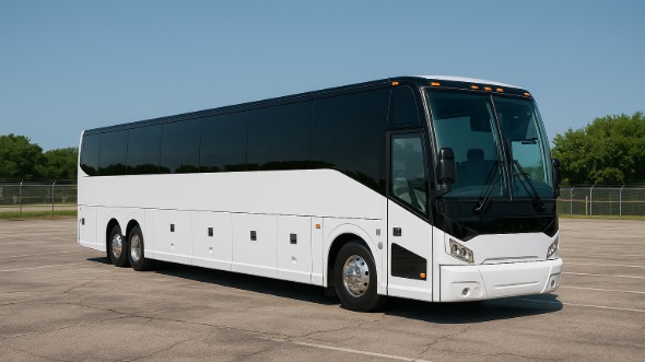 Exterior of Charter Bus Company Plantation's 50 Passenger Party Bus in Plantation