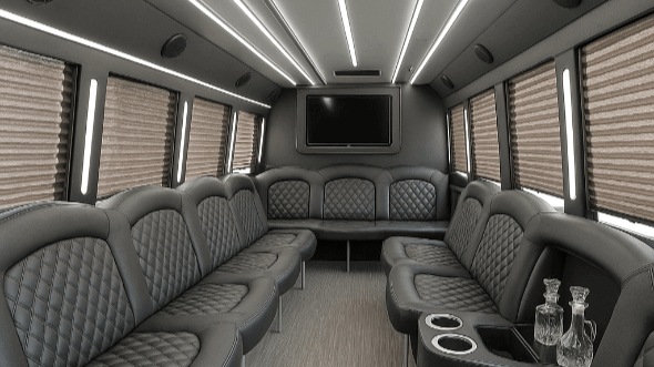 coral springs 28 passenger party bus inside