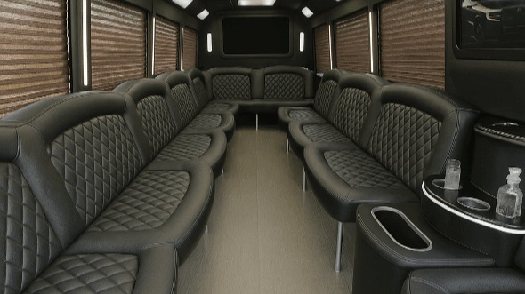 coral springs 40 passenger party bus inside