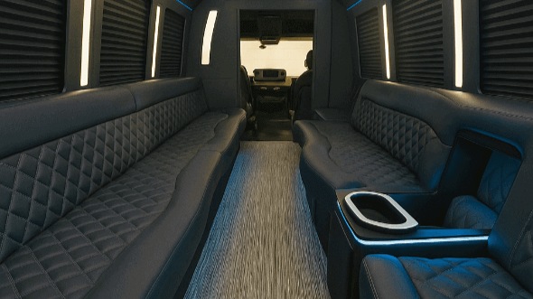 coral springs 40 passenger party bus interior
